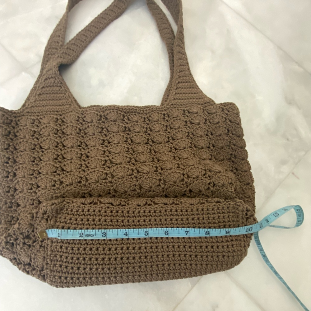 Brown vintage crochet bag
